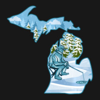 Hot Trend Michigan Ice Fishing State Map For Fisherman Flannel Shirt | Artistshot