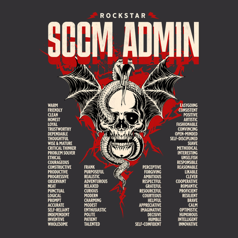 Limited Edition Sccm Administrator -  Rockstar Skull With Personality Vintage Hoodie by fenderbendable | Artistshot