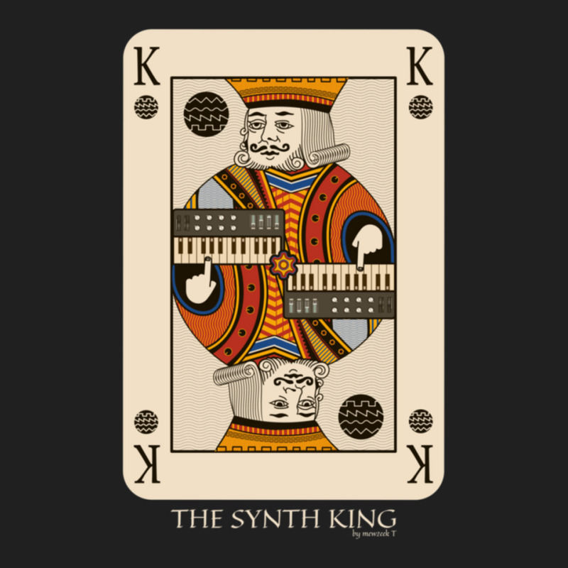 Synthesizer Funny King Poker Card For Electronic Musician Racerback Drawstring Bags | Artistshot