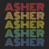 Asher Wordmark Pattern Personalized Name Retro 3/4 Sleeve Shirt | Artistshot