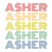 Asher Wordmark Pattern Personalized Name Retro Unisex Hoodie | Artistshot