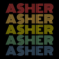 Asher Wordmark Pattern Personalized Name Retro Zipper Hoodie | Artistshot