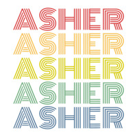 Asher Wordmark Pattern Personalized Name Retro V-neck Tee | Artistshot