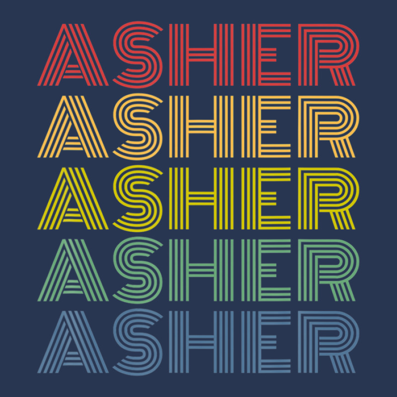 Asher Wordmark Pattern Personalized Name Retro Men Denim Jacket by alonentjimi9 | Artistshot