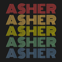 Asher Wordmark Pattern Personalized Name Retro Hoodie & Jogger Set | Artistshot