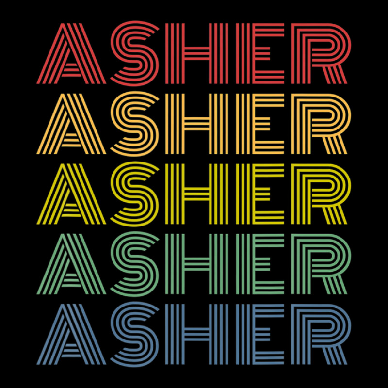 Asher Wordmark Pattern Personalized Name Retro Unisex Jogger by alonentjimi9 | Artistshot