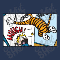 Funny Hobbes With Calvin Men Denim Jacket | Artistshot