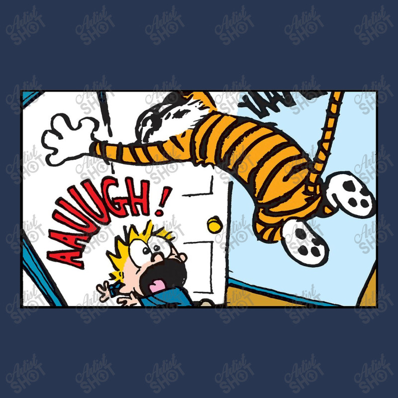 Funny Hobbes With Calvin Men Denim Jacket | Artistshot