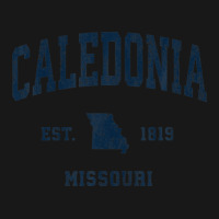 Caledonia Missouri Mo Vintage Athletic Navy Sports Design Flannel Shirt | Artistshot