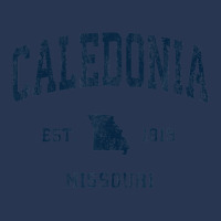 Caledonia Missouri Mo Vintage Athletic Navy Sports Design Men Denim Jacket | Artistshot