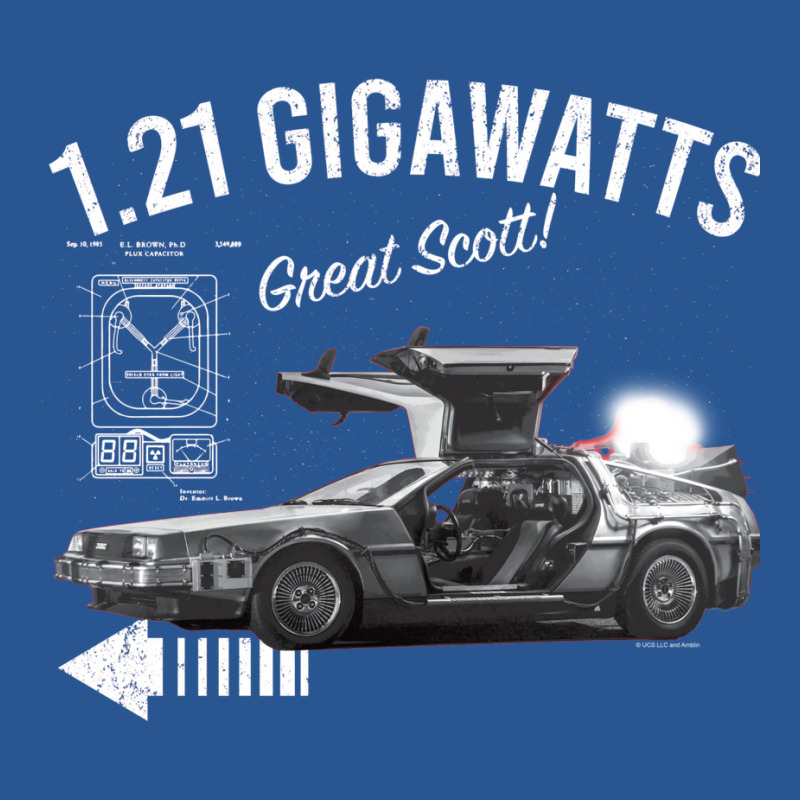 Back To The Future 1.21 Gigawatts Delorean Car (© Ucs Llc And Amblin) T-Shirt by icubvam2 | Artistshot