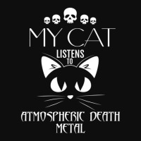 My Cat Listens To Atmospheric Death Metal Crop Top | Artistshot