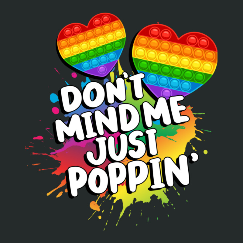 Funny Don't Mind Me Just Poppin Cute Heart Pop It Women's Triblend Scoop T-shirt by VeronicaJDiamantopoulos | Artistshot