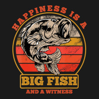 Hot Trend Retro Vintage Happiness Is A Big Fish And A Witness Fishing Full-length Apron | Artistshot