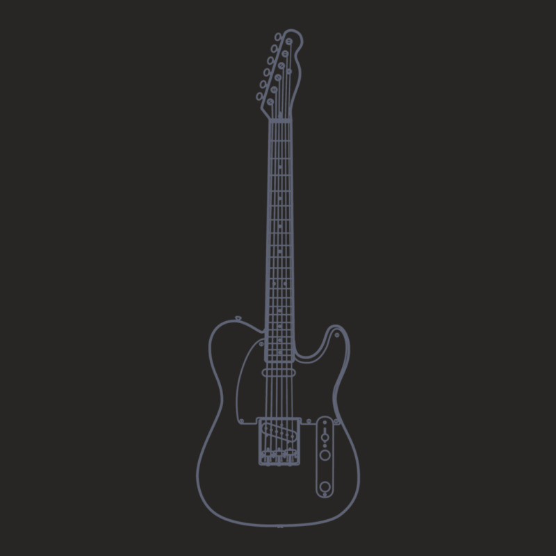 Tstyle Electric Guitar Outline Ladies Fitted T-Shirt by ChristopherLloydDuback | Artistshot