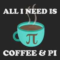 Womens Happy Pi Day 3.14 Number Fan Funny Math Teacher Coffee Lover V Ladies Fitted T-shirt | Artistshot