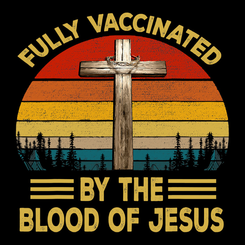 Jesus Christ Christian Retro Fully Vaccinated By The Blood Of Jesus 19 Adjustable Cap | Artistshot