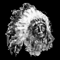 Native American Portrait T  Shirt Native American Chief Black And Whit Pocket T-shirt | Artistshot