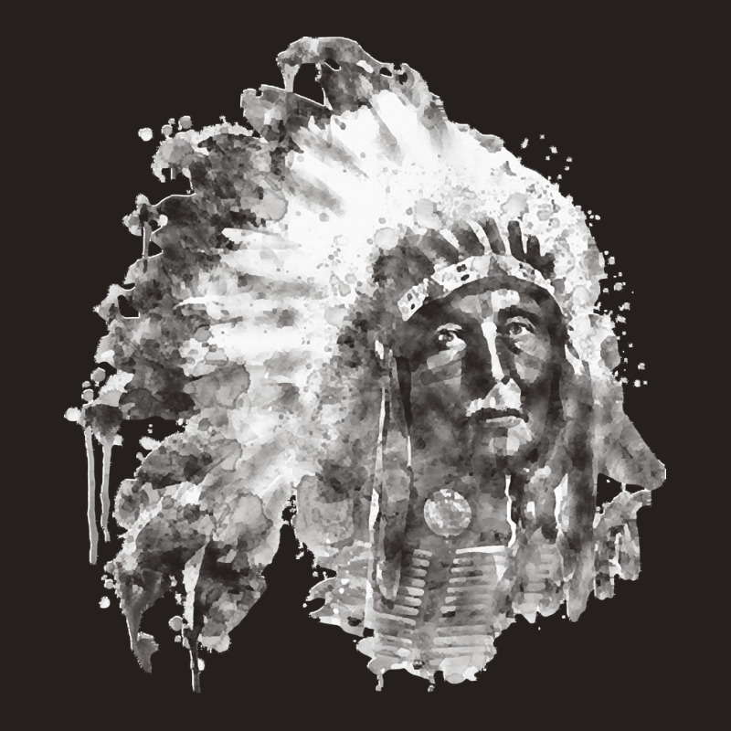 Native American Portrait T  Shirt Native American Chief Black And Whit Tank Top by bernierkaia606 | Artistshot