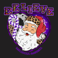 Hot Trend Sarcoidosis Awareness Awareness - Santa Believe Leopard Chri T-shirt | Artistshot