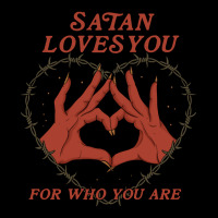 Limited Edition Satan Loves You V-neck Tee | Artistshot