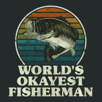 Trending World's Okayest Fisherman Fishing Women's Triblend Scoop T-shirt | Artistshot