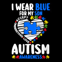 Womens I Wear Blue For My Son Autism Awareness Autistic V Neck T Shirt Pocket T-shirt | Artistshot