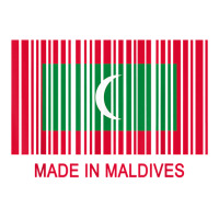 Made In Maldives Flag Barcode T Shirt V-neck Tee | Artistshot