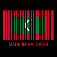 Made In Maldives Flag Barcode T Shirt Men's 3/4 Sleeve Pajama Set | Artistshot