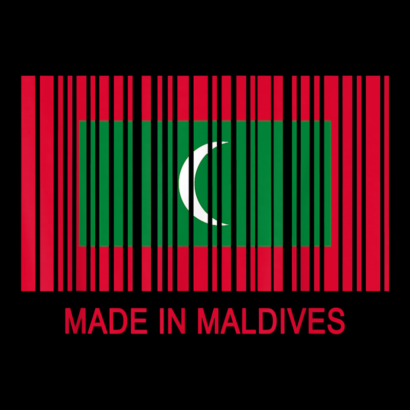 Made In Maldives Flag Barcode T Shirt Men's 3/4 Sleeve Pajama Set | Artistshot