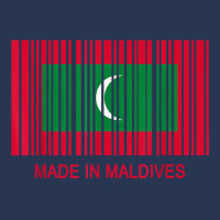 Made In Maldives Flag Barcode T Shirt Men Denim Jacket | Artistshot