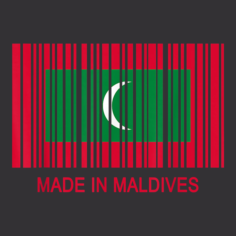 Made In Maldives Flag Barcode T Shirt Vintage Hoodie And Short Set | Artistshot