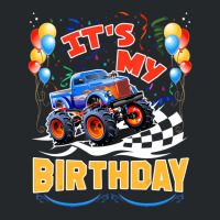 Trending It Is My Birthday Boy Monster Truck Car Party Day Kids Cute Crewneck Sweatshirt | Artistshot