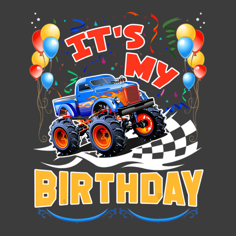 Trending It Is My Birthday Boy Monster Truck Car Party Day Kids Cute Men's Polo Shirt | Artistshot