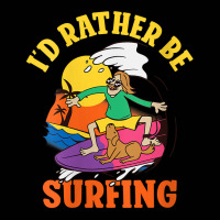 Womens Id Rather Be Surfing Wake Surfer V Neck T Shirt Toddler 3/4 Sleeve Tee | Artistshot