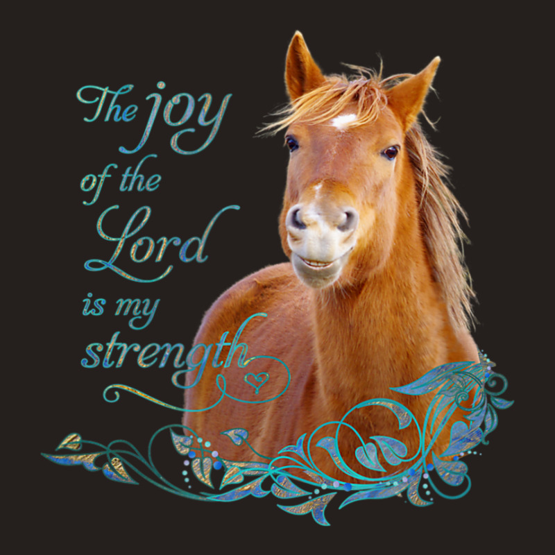 Limited Edition Christian Bible Verse Smiling Horse Tank Top by Berrios Crisp | Artistshot