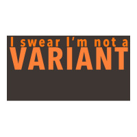 I Swear Ix27m Not A Variant In Orange Back Poster Quote Men's 3/4 Sleeve Pajama Set | Artistshot