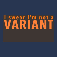 I Swear Ix27m Not A Variant In Orange Back Poster Quote Men Denim Jacket | Artistshot