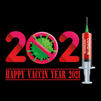 Happy Vaccin Year 2021 Cropped Sweater | Artistshot