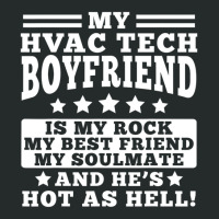 Hvac Tech Girlfriend Apparel - Funny Girlfriends Design Women's Triblend Scoop T-shirt | Artistshot