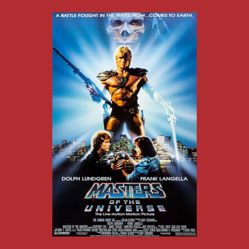 Masters Of The Universe 1987 Poster Red Ladies Fitted T-shirt | Artistshot