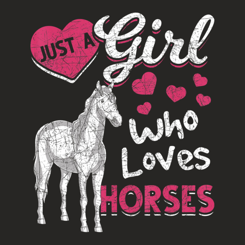 Limited Edition Equestrian Just A Girl Who Loves Horses Horse Rider Ho Ladies Fitted T-Shirt by Estrada Link | Artistshot