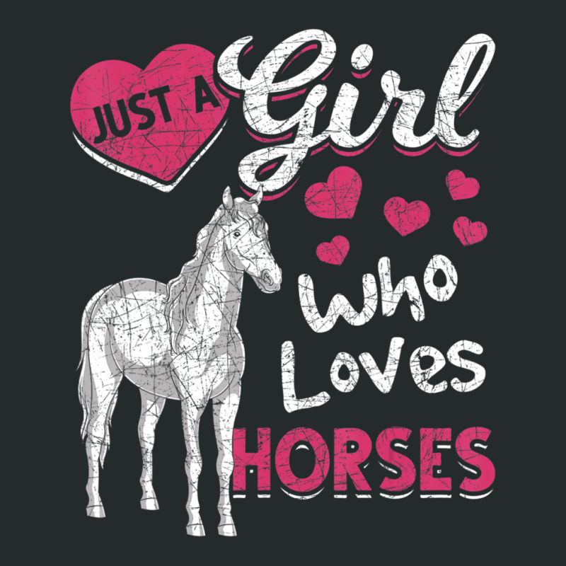 Limited Edition Equestrian Just A Girl Who Loves Horses Horse Rider Ho Women's Triblend Scoop T-shirt by Estrada Link | Artistshot