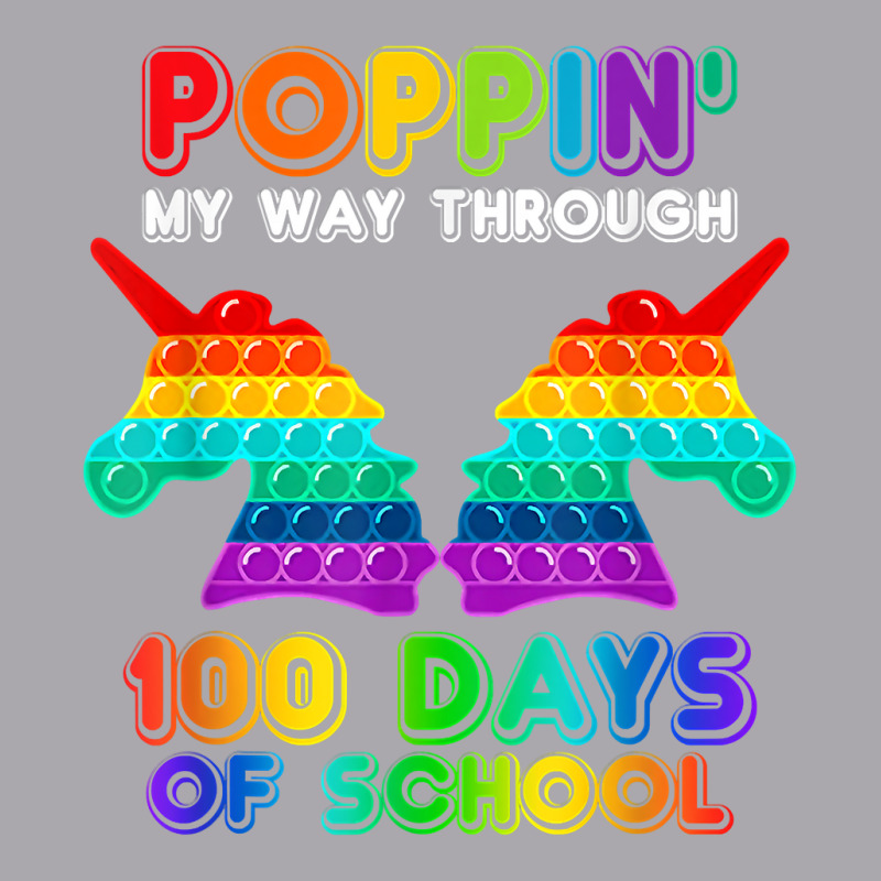 Poppin' My Way Through 100 Days Of School Unicorn Pop It T Shirt Youth 3/4 Sleeve | Artistshot