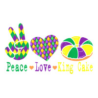 Peace Love King Cake Funny Mardi Gras Festival Party T Shirt V-neck Tee | Artistshot