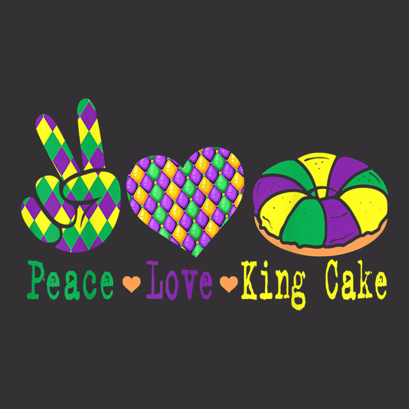 Peace Love King Cake Funny Mardi Gras Festival Party T Shirt Vintage Hoodie | Artistshot