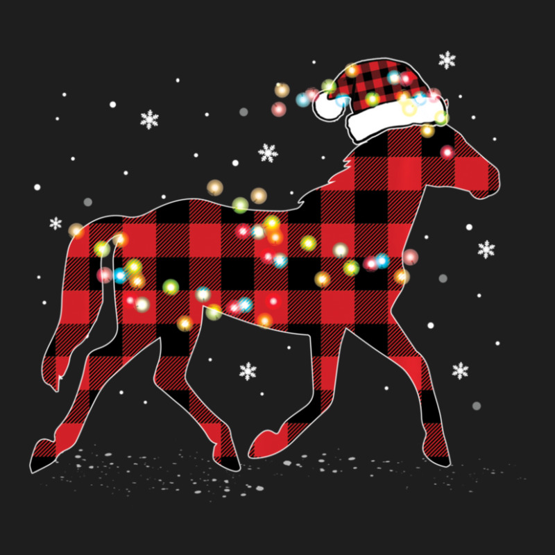 Trending Horse Christmas Red Plaid Buffalo Pajama Horse Riding Classic T-shirt by Estrada Link | Artistshot