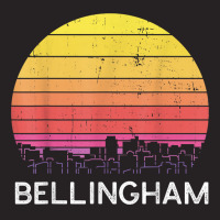 Retro Washington Bellingham Skyline Vintage Urban Buildings T Shirt Vintage Cap | Artistshot