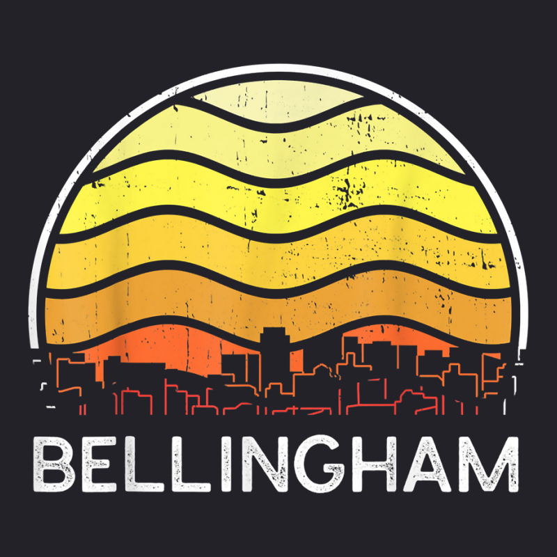 Retro Washington Bellingham Visitors Skyline Vintage Urban T Shirt Unisex Sherpa-lined Denim Jacket | Artistshot