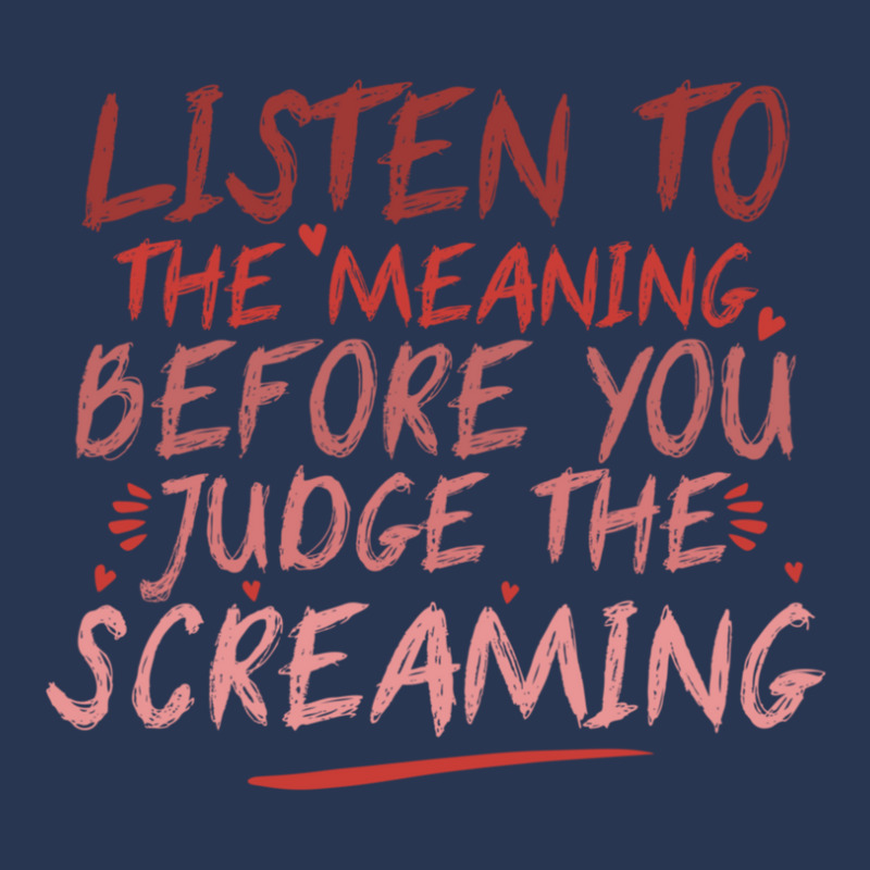 Funny Music Quote  Listen To The Meaning Before You Judge The Screamin Ladies Denim Jacket by AmberKelsey | Artistshot